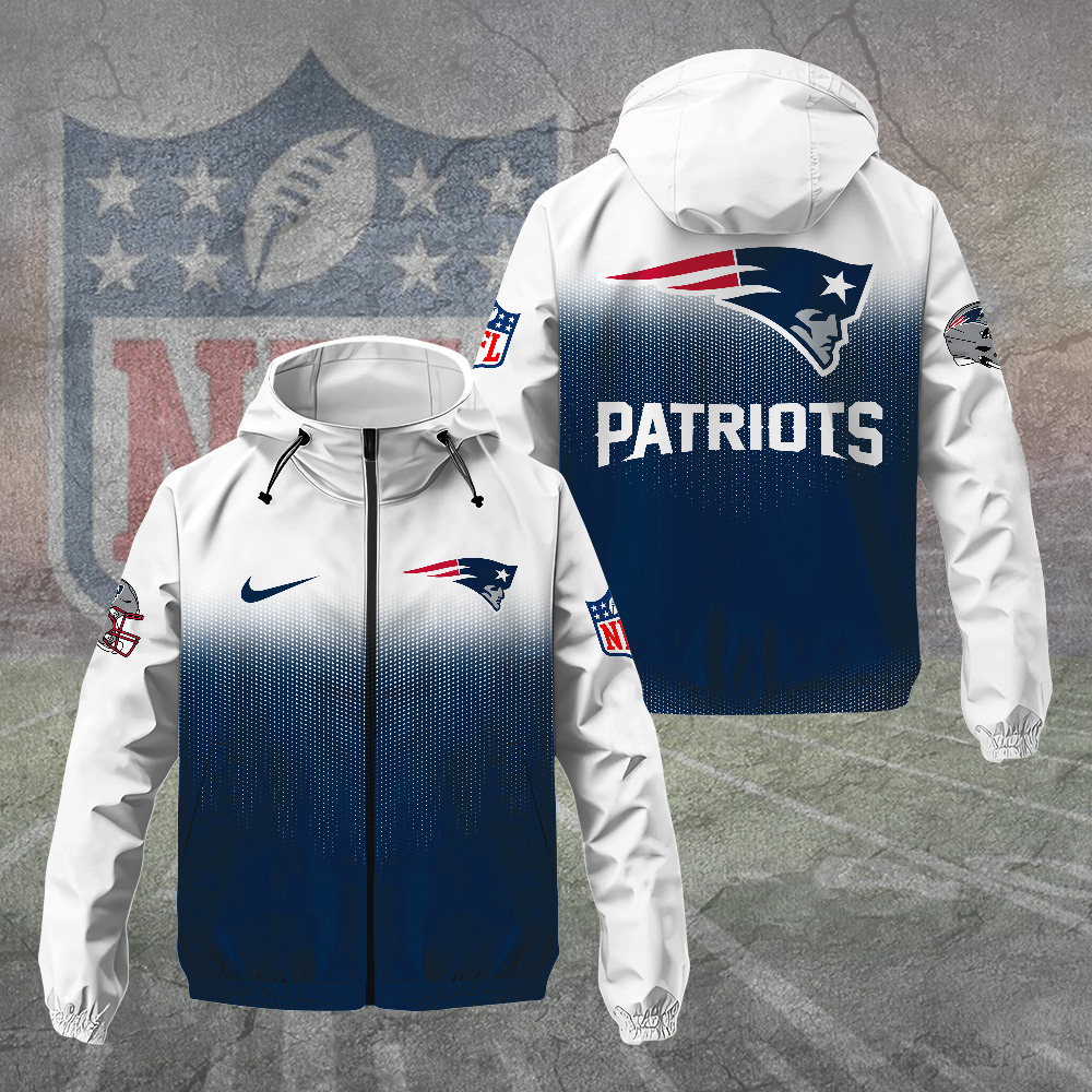 Sportswearmerch New England Patriots NFL Windbreaker Jacket For Fan
