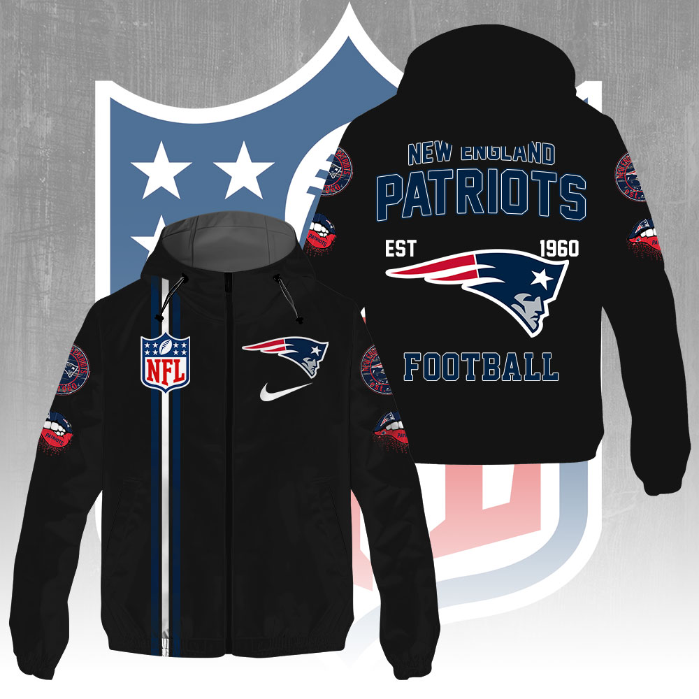Sportswearmerch New England Patriots NFL Windbreaker Jacket For Fan