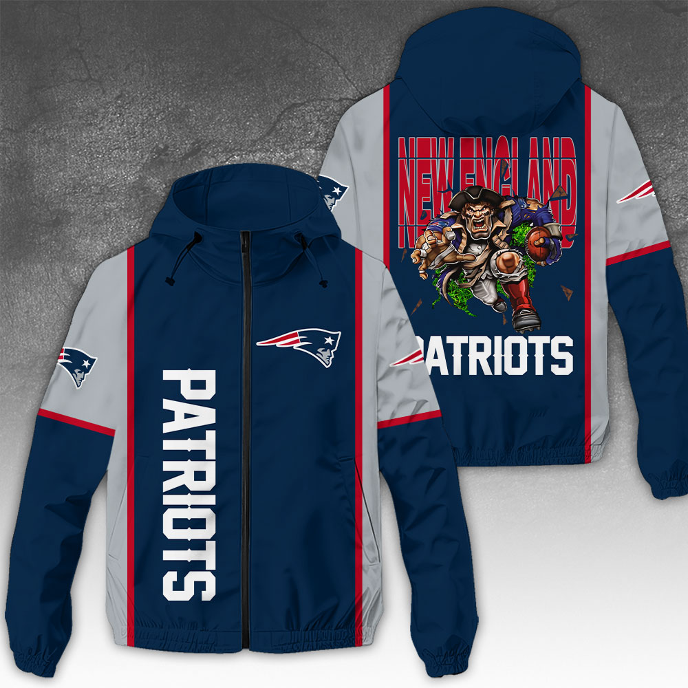 Sportswearmerch New England Patriots NFL Windbreaker Jacket For Fan