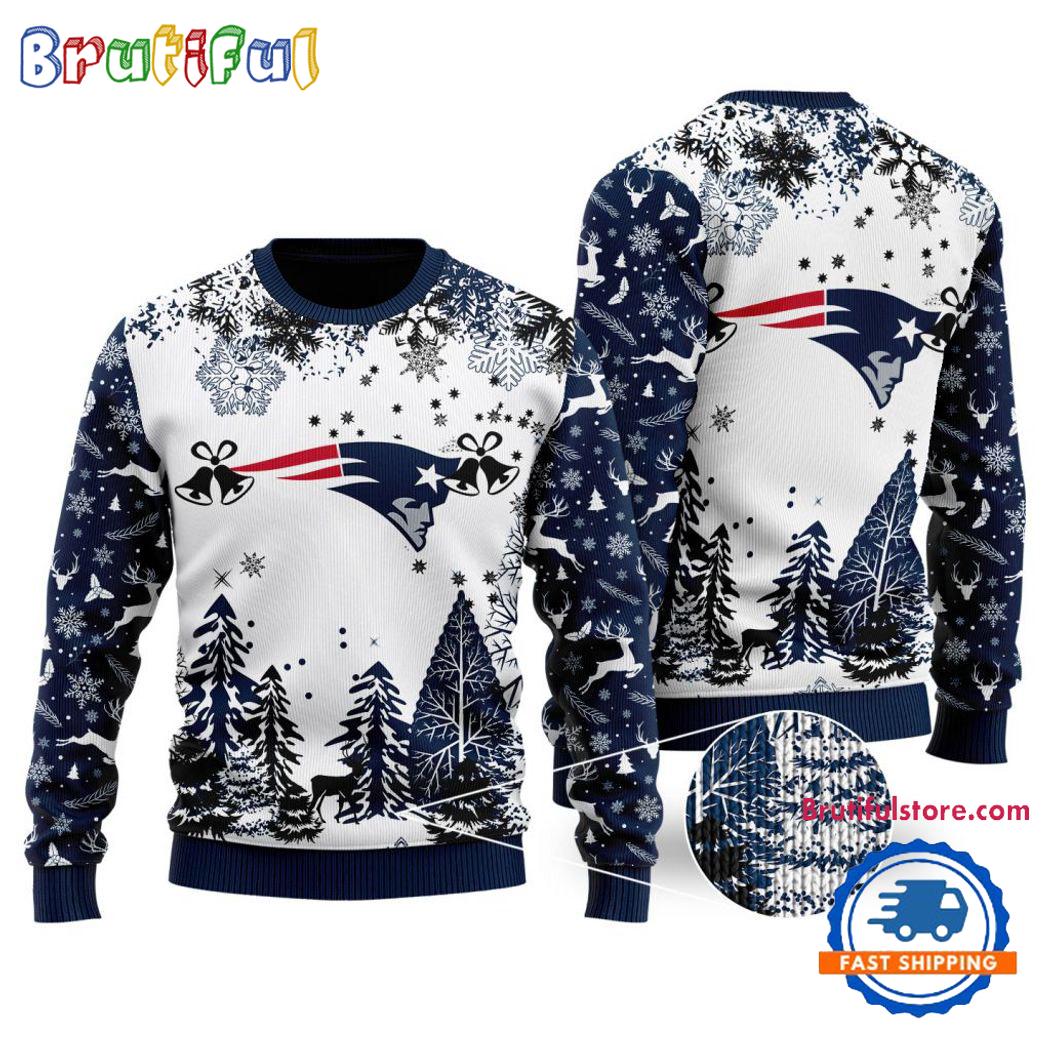 Sportswearmerch New England Patriots NFL Xmas Tree Christmas Sweater For Fan