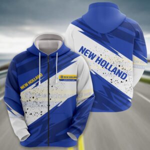 Sportswearmerch New Holland Tractor Zip Hoodie For Fan