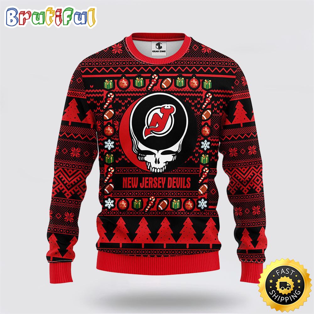 Sportswearmerch New Jersey Devils NHL Christmas Fleece Sweater For Fan