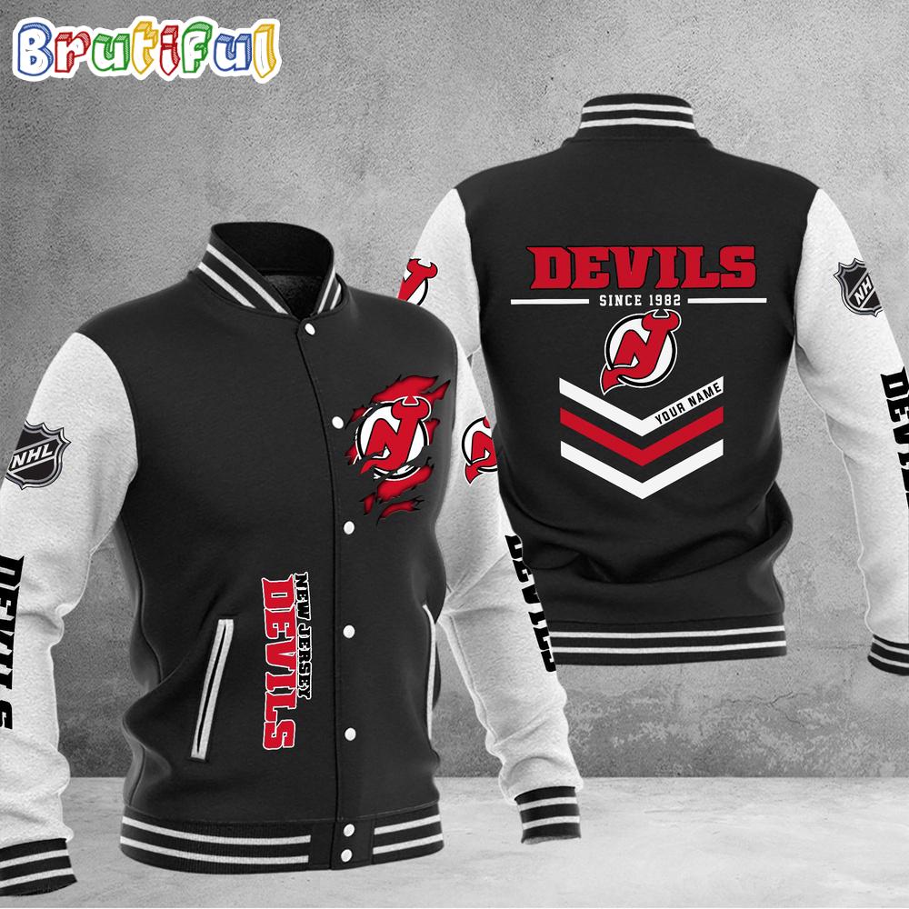 Sportswearmerch New Jersey Devils NHL Personalized Baseball Jacket For Fan