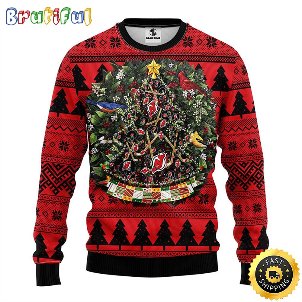 Sportswearmerch New Jersey Devils NHL Personalized Christmas Sweater For Fan