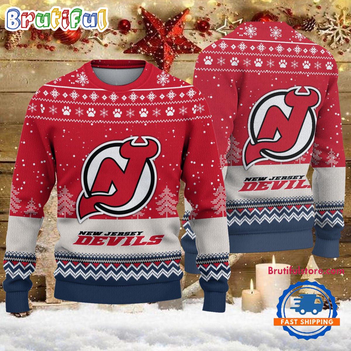 Sportswearmerch New Jersey Devils NHL Personalized Christmas Sweater For Fan