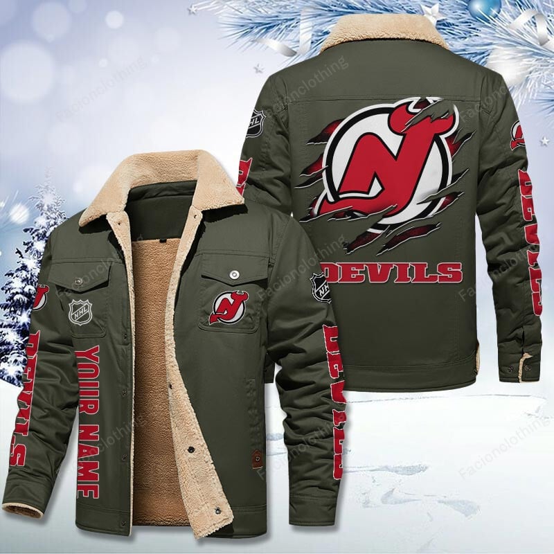 Sportswearmerch New Jersey Devils NHL Personalized Cotton Jacket For Fan