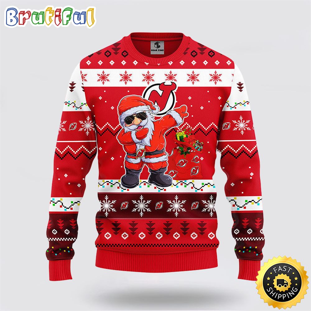 Sportswearmerch New Jersey Devils NHL Santa Claus Ugly Christmas Sweater For Fan