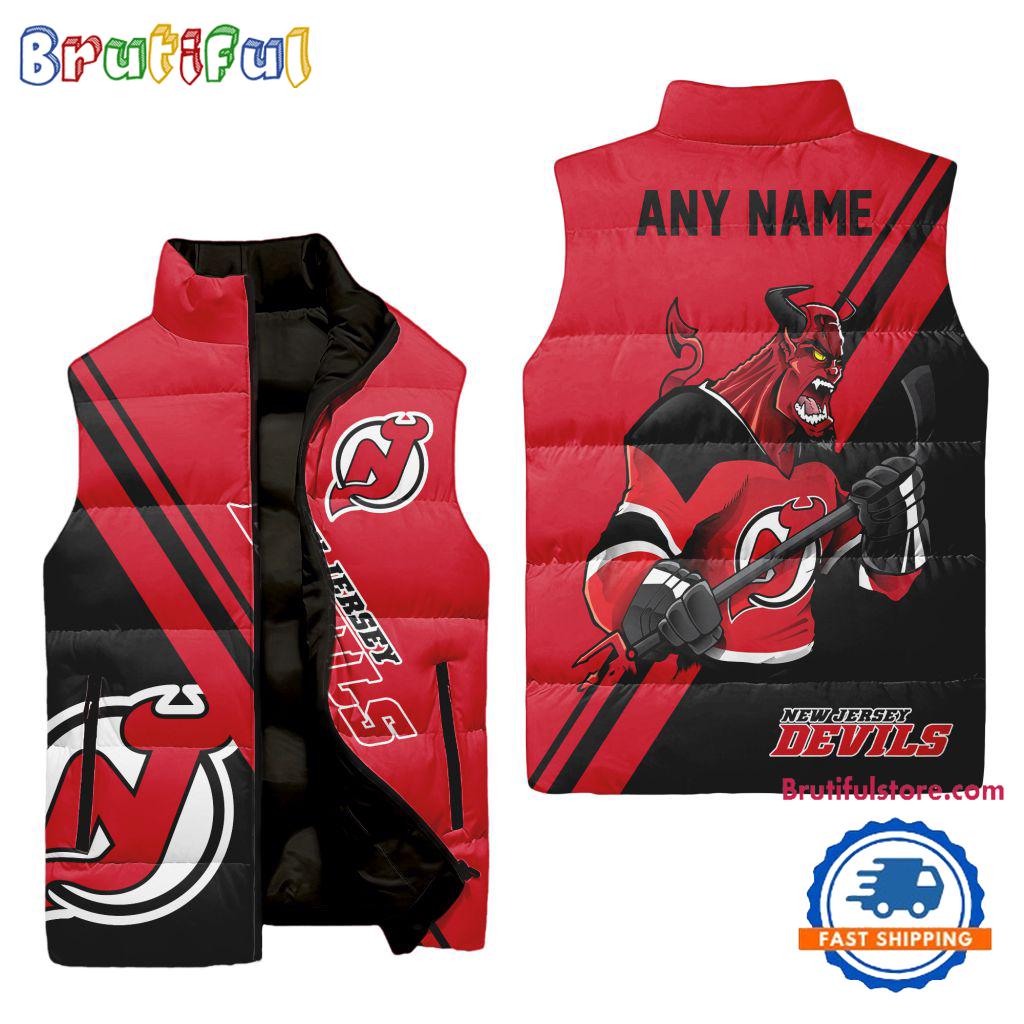 Sportswearmerch New Jersey Devils NHL Sleeveless Puffer Jacket For Fan
