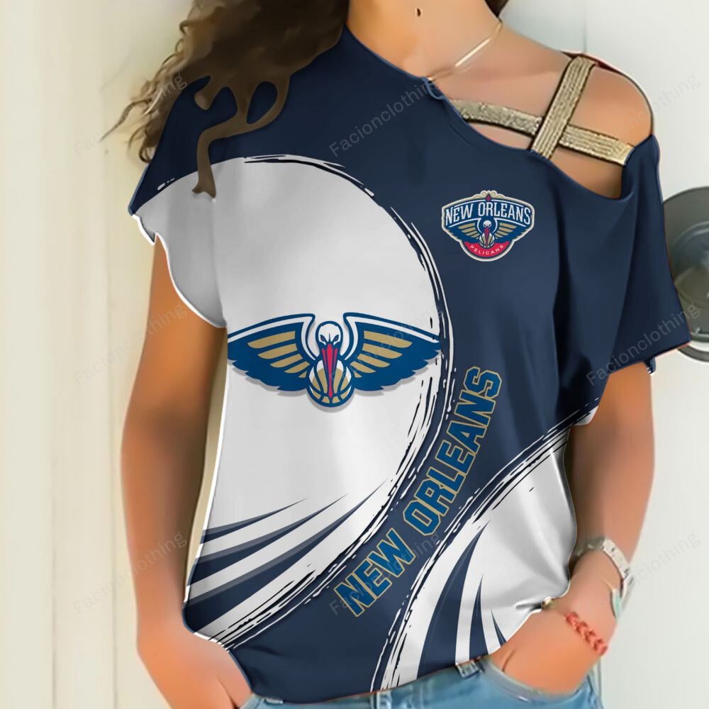 Sportswearmerch New Orleans Pelicans NBA Personalized Strapless Short Sleeve For Fan
