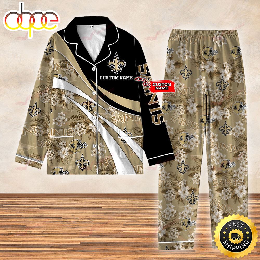 Sportswearmerch New Orleans Saints NFL 3D Personalized Christmas Personalized Pajamas For Fan