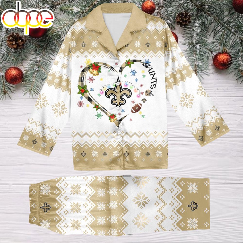 Sportswearmerch New Orleans Saints NFL Christmas Personalized Pajamas For Fan