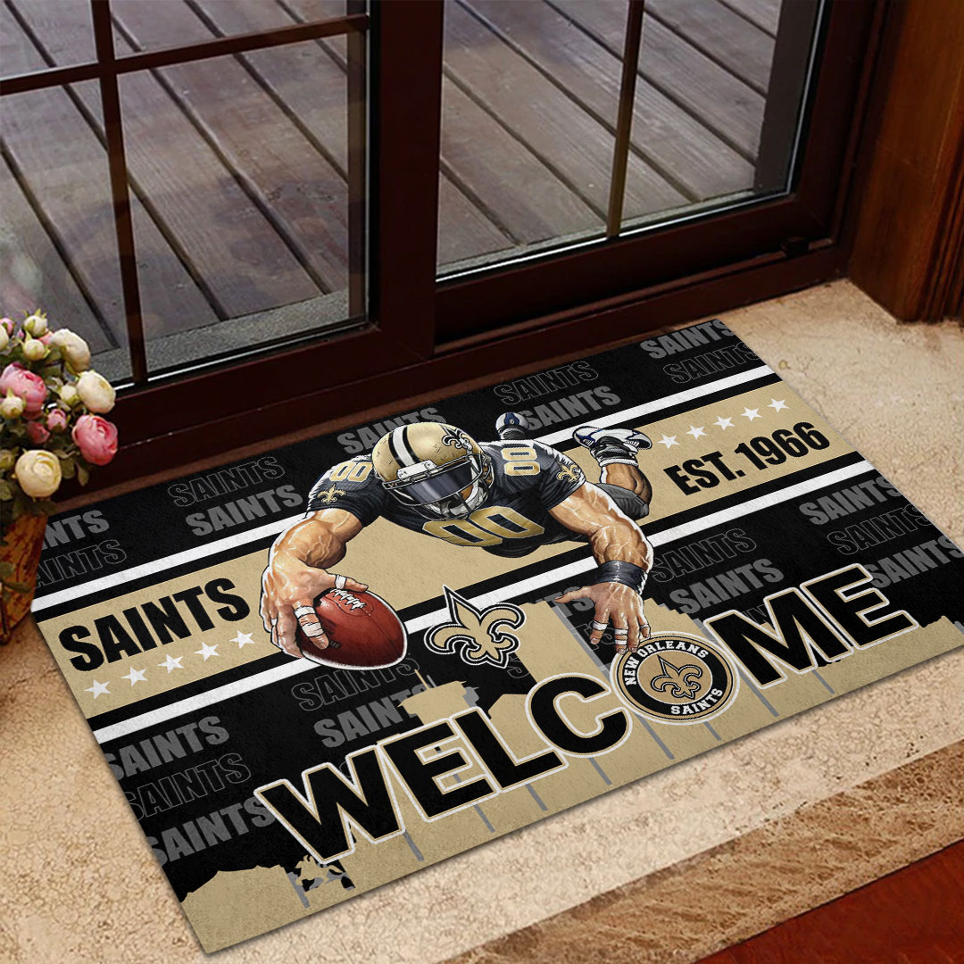 Sportswearmerch New Orleans Saints NFL Custom Doormat For Fan
