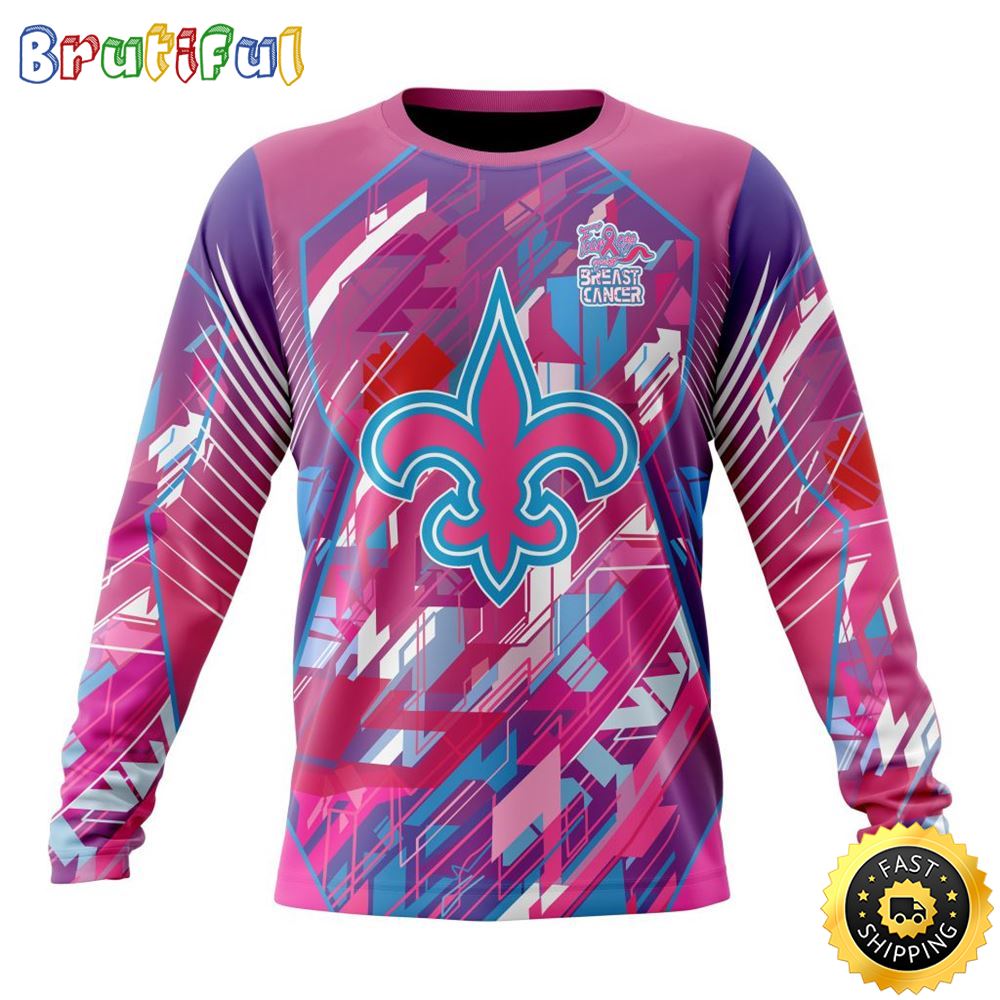 Sportswearmerch New Orleans Saints NFL For Breast Cancer Survivors Personalized Sweater For Fan
