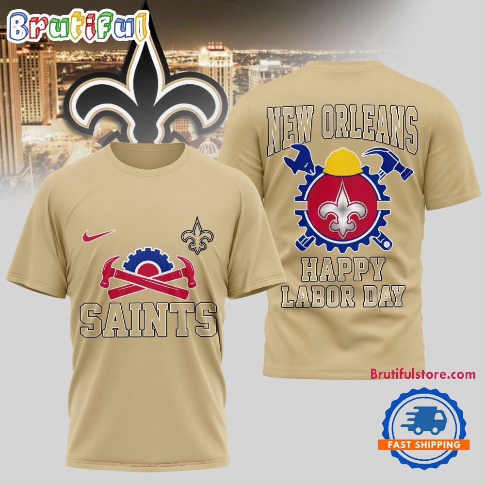 Sportswearmerch New Orleans Saints NFL Happy Labor Day 2025 Uniesx 3D Shirt For Fan