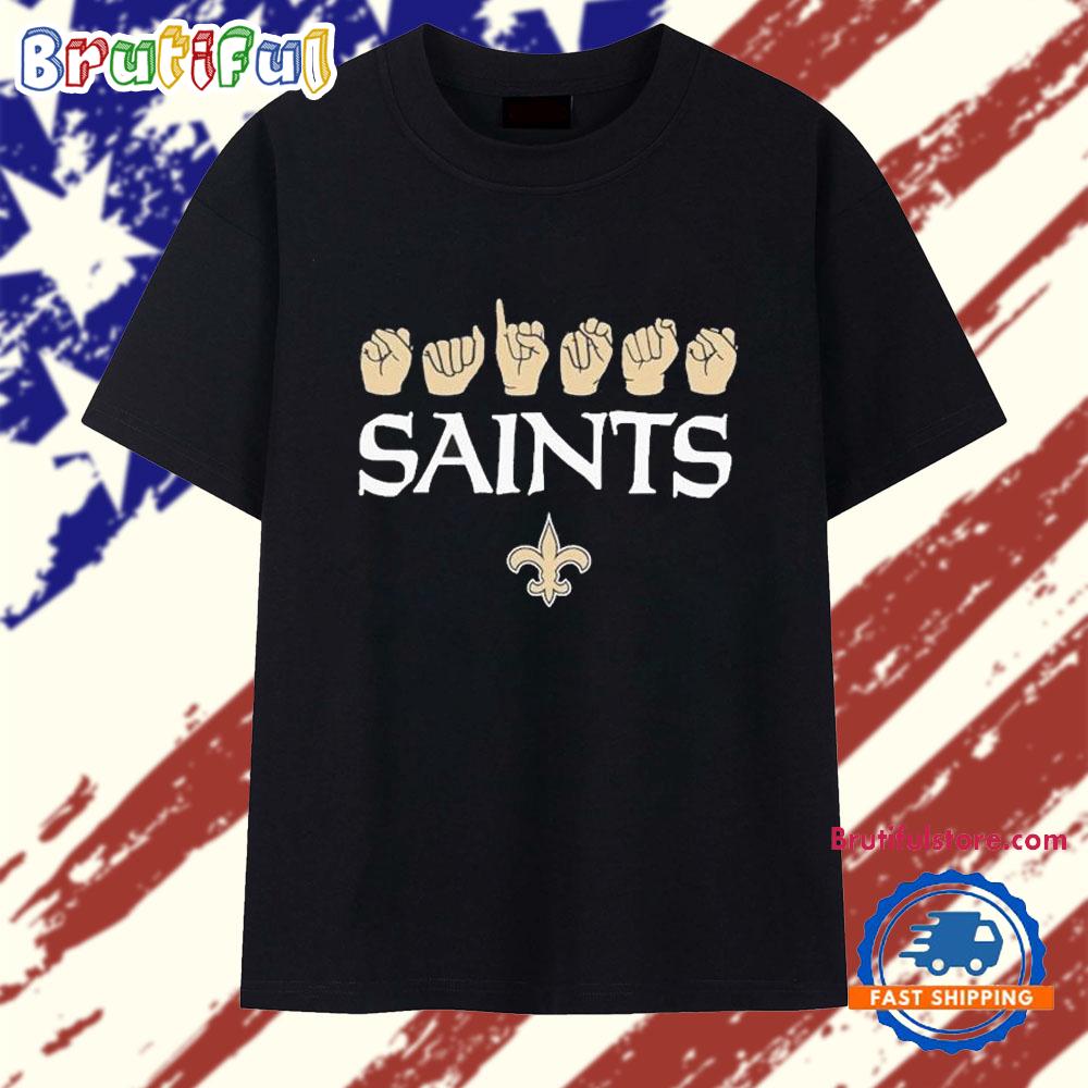 Sportswearmerch New Orleans Saints NFL Homage Youth Love Sign X Asl T Shirt For Fan