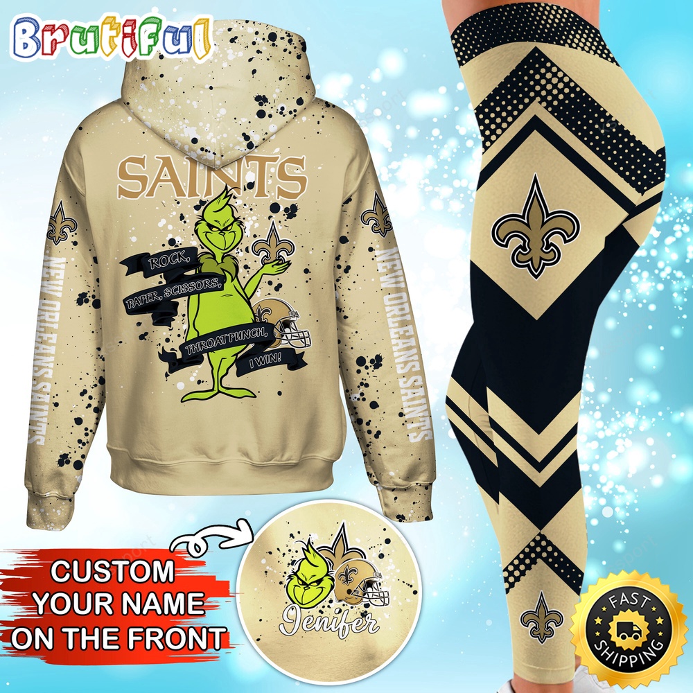 Sportswearmerch New Orleans Saints NFL Hoodie Leggings The Grinch For Fan