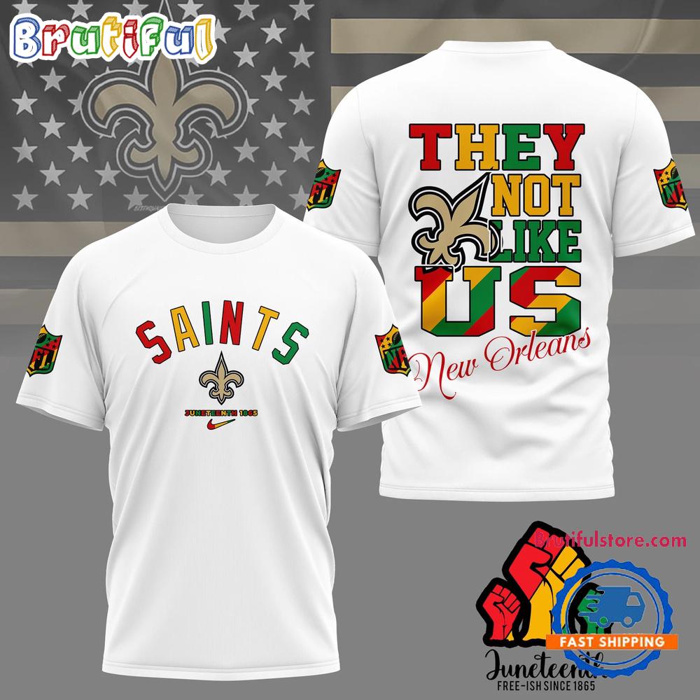 Sportswearmerch New Orleans Saints NFL Juneteenth Freedom Day T-Shirt For Fan