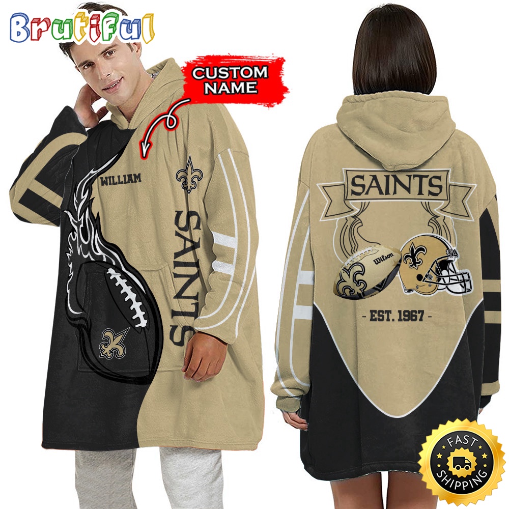 Sportswearmerch New Orleans Saints NFL Personalized Blaket Hoodie For Fan