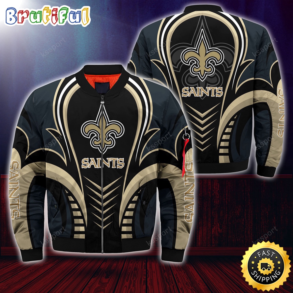 Sportswearmerch New Orleans Saints NFL Personalized Bomber Jacket For Fan