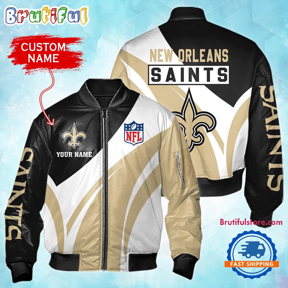 Sportswearmerch New Orleans Saints NFL Personalized Bomber Jacket For Fan
