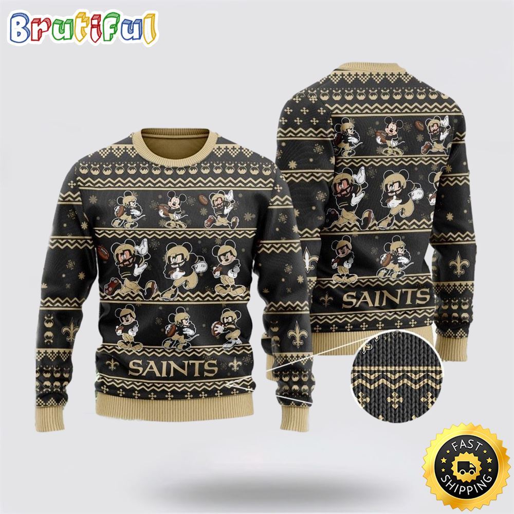 Sportswearmerch New Orleans Saints NFL Personalized Christmas Sweater For Fan