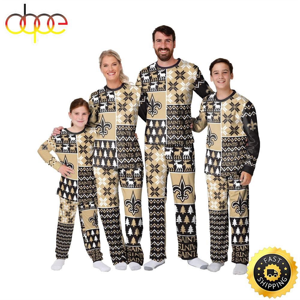 Sportswearmerch New Orleans Saints NFL Personalized Pajamas Family For Fan