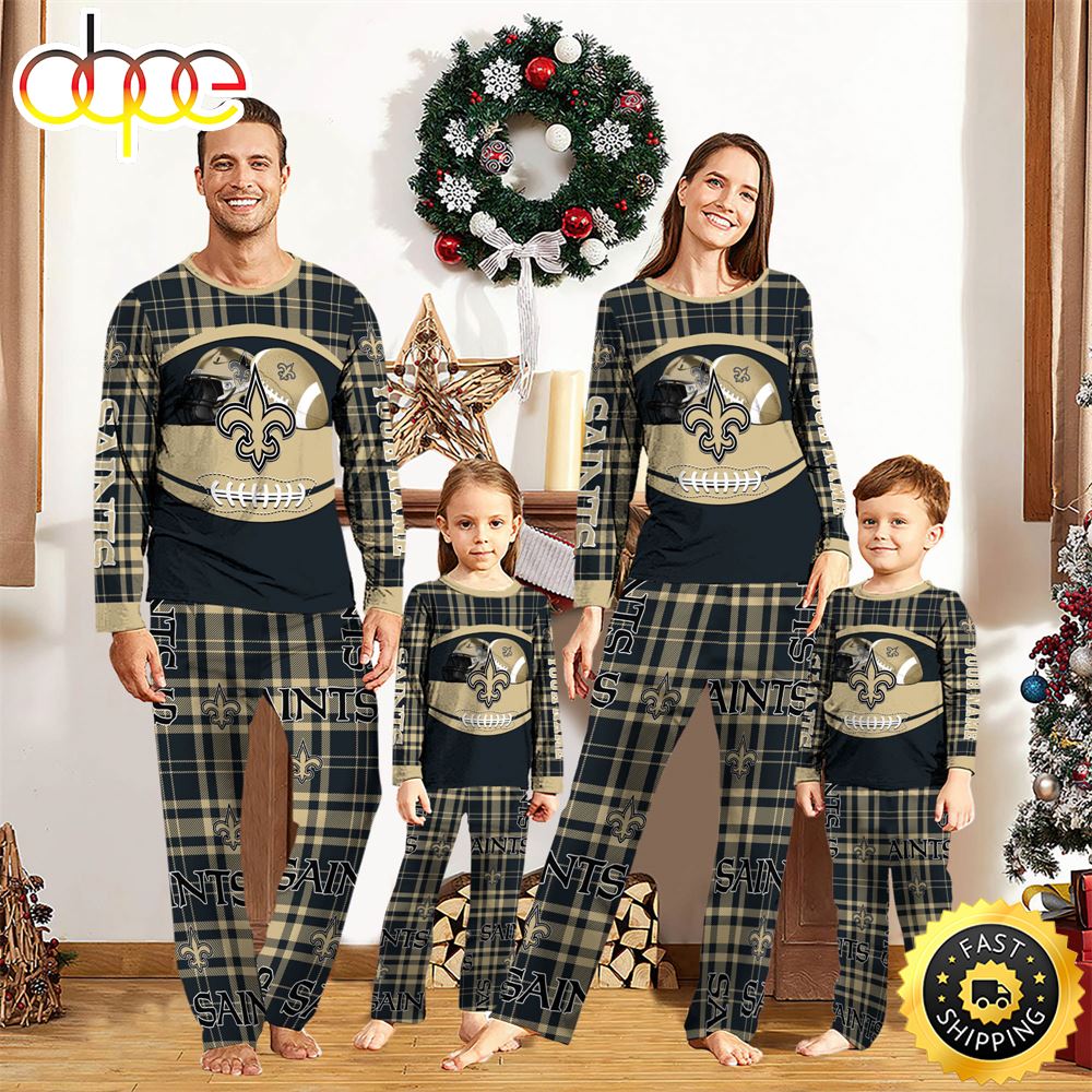 Sportswearmerch New Orleans Saints NFL Personalized Pajamas Family For Fan