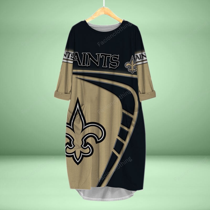 Sportswearmerch New Orleans Saints NFL Personalized Pocket Dress For Fan
