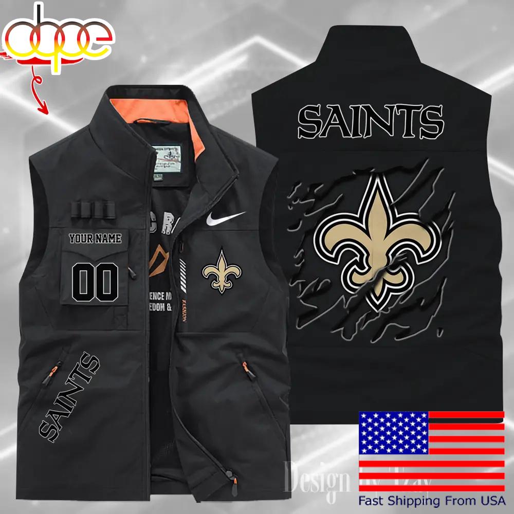 Sportswearmerch New Orleans Saints NFL Personalized Pocket Vest For Fan