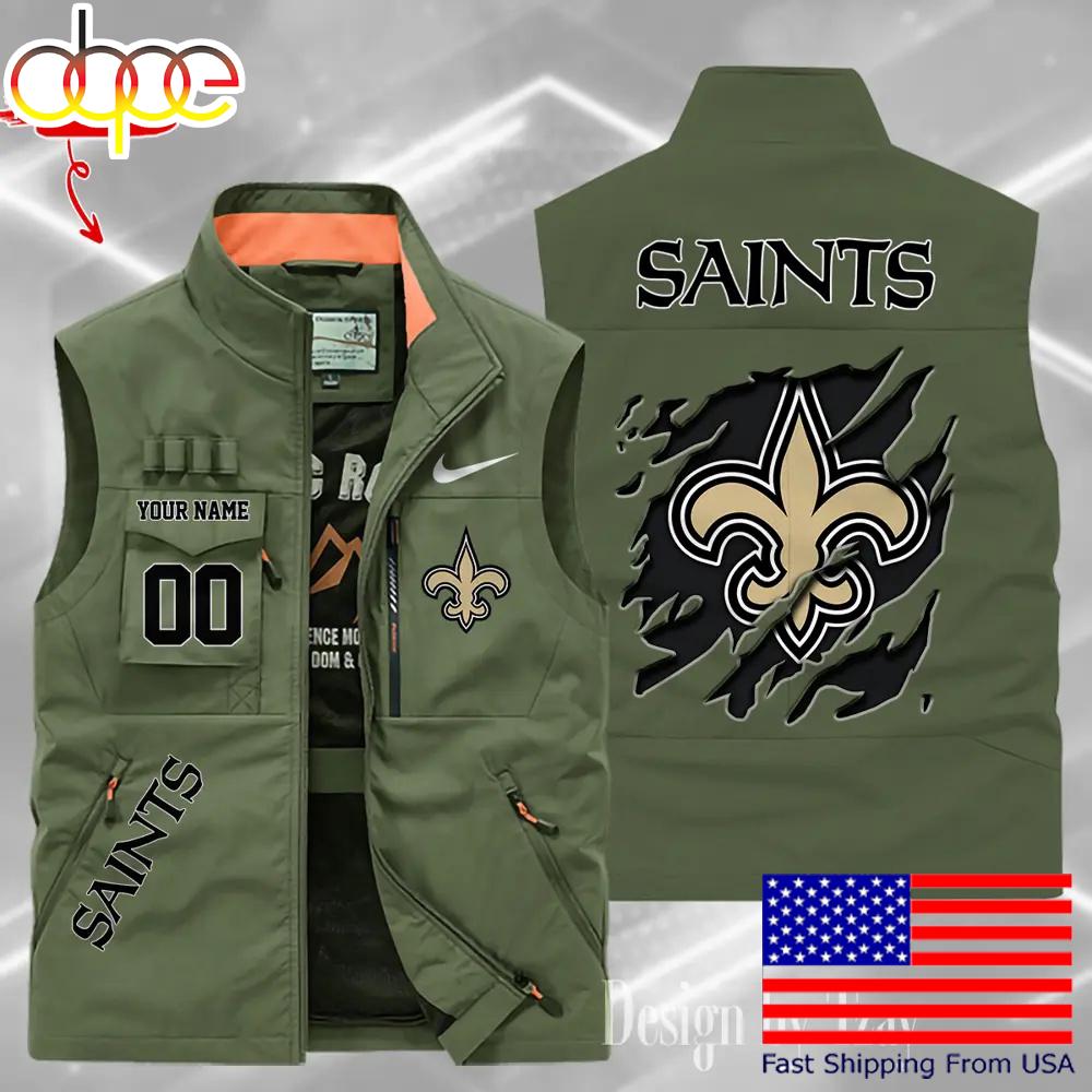 Sportswearmerch New Orleans Saints NFL Personalized Pocket Vest For Fan