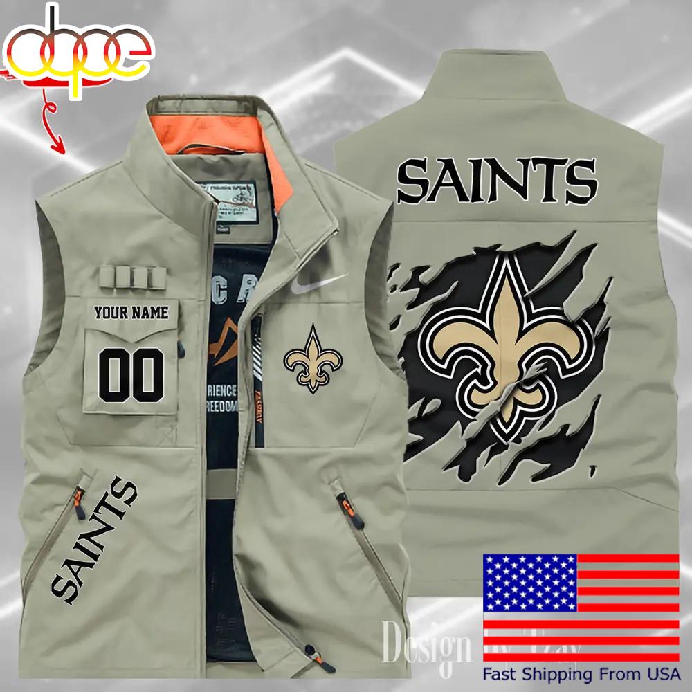 Sportswearmerch New Orleans Saints NFL Personalized Pocket Vest For Fan