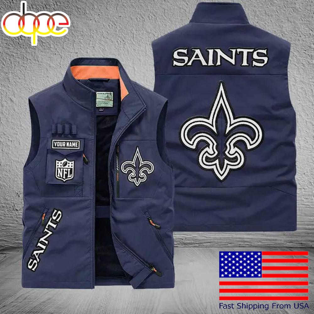 Sportswearmerch New Orleans Saints NFL Personalized Pocket Vest For Fans For Fan