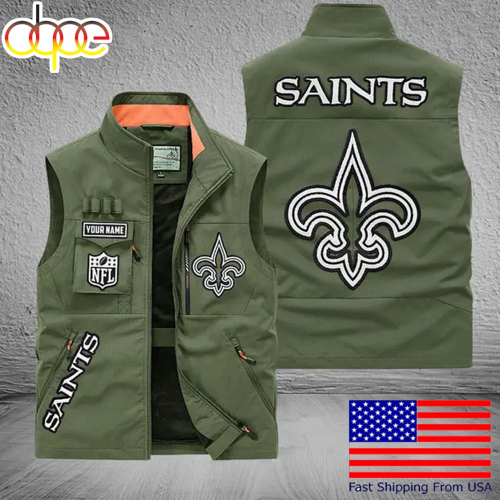 Sportswearmerch New Orleans Saints NFL Personalized Pocket Vest For Fans For Fan