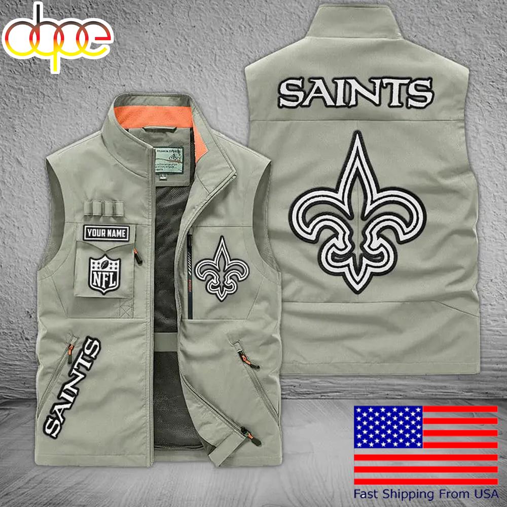 Sportswearmerch New Orleans Saints NFL Personalized Pocket Vest For Fans For Fan