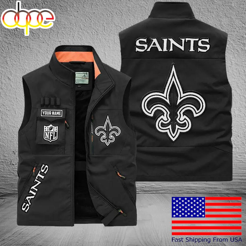 Sportswearmerch New Orleans Saints NFL Personalized Pocket Vest For Fans For Fan