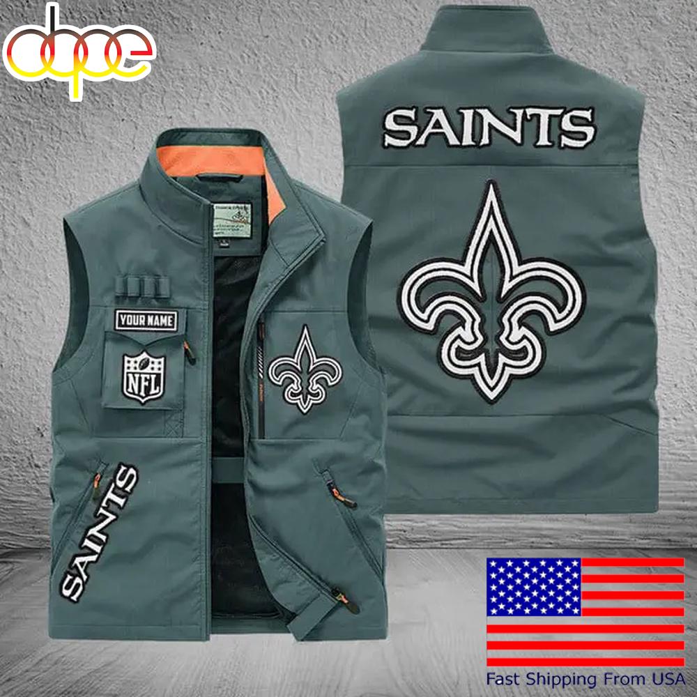 Sportswearmerch New Orleans Saints NFL Personalized Pocket Vest For Fans For Fan