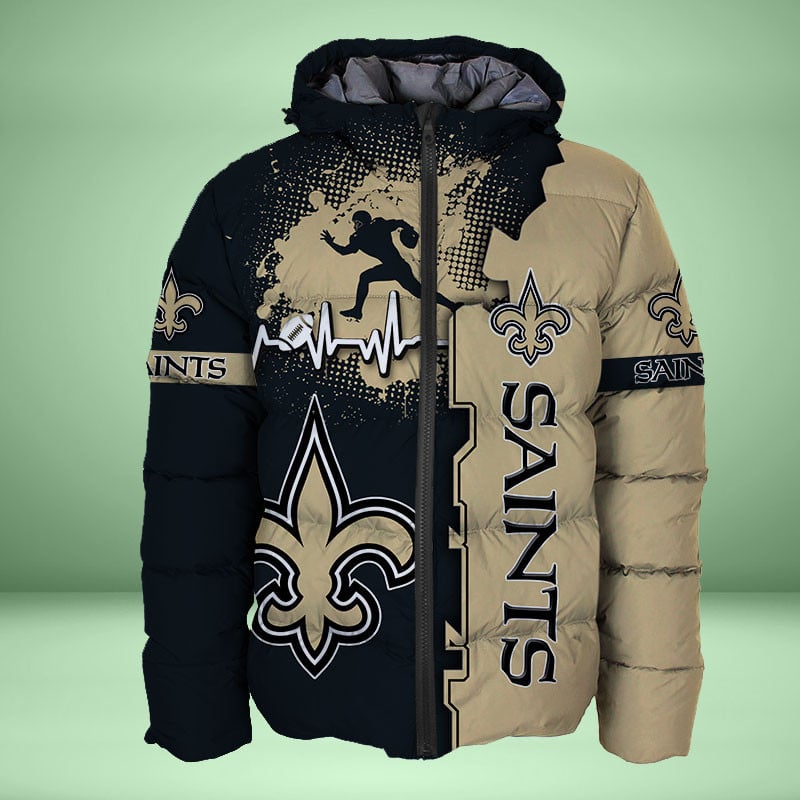 Sportswearmerch New Orleans Saints NFL Personalized Puffer Jacket For Fan
