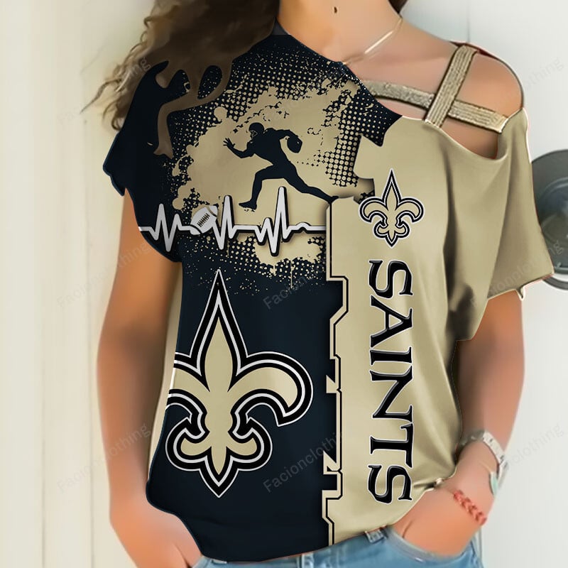 Sportswearmerch New Orleans Saints NFL Personalized Strapless Sleeve Short For Fan