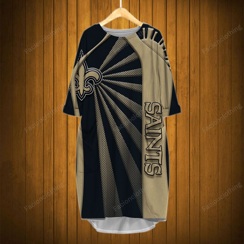 Sportswearmerch New Orleans Saints NFL Pocket Dress Personalized For Fan
