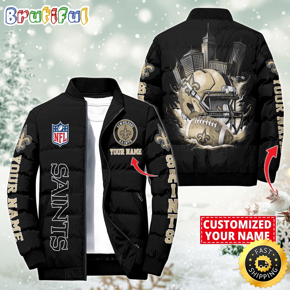 Sportswearmerch New Orleans Saints NFL Puffer Jacket For Fan