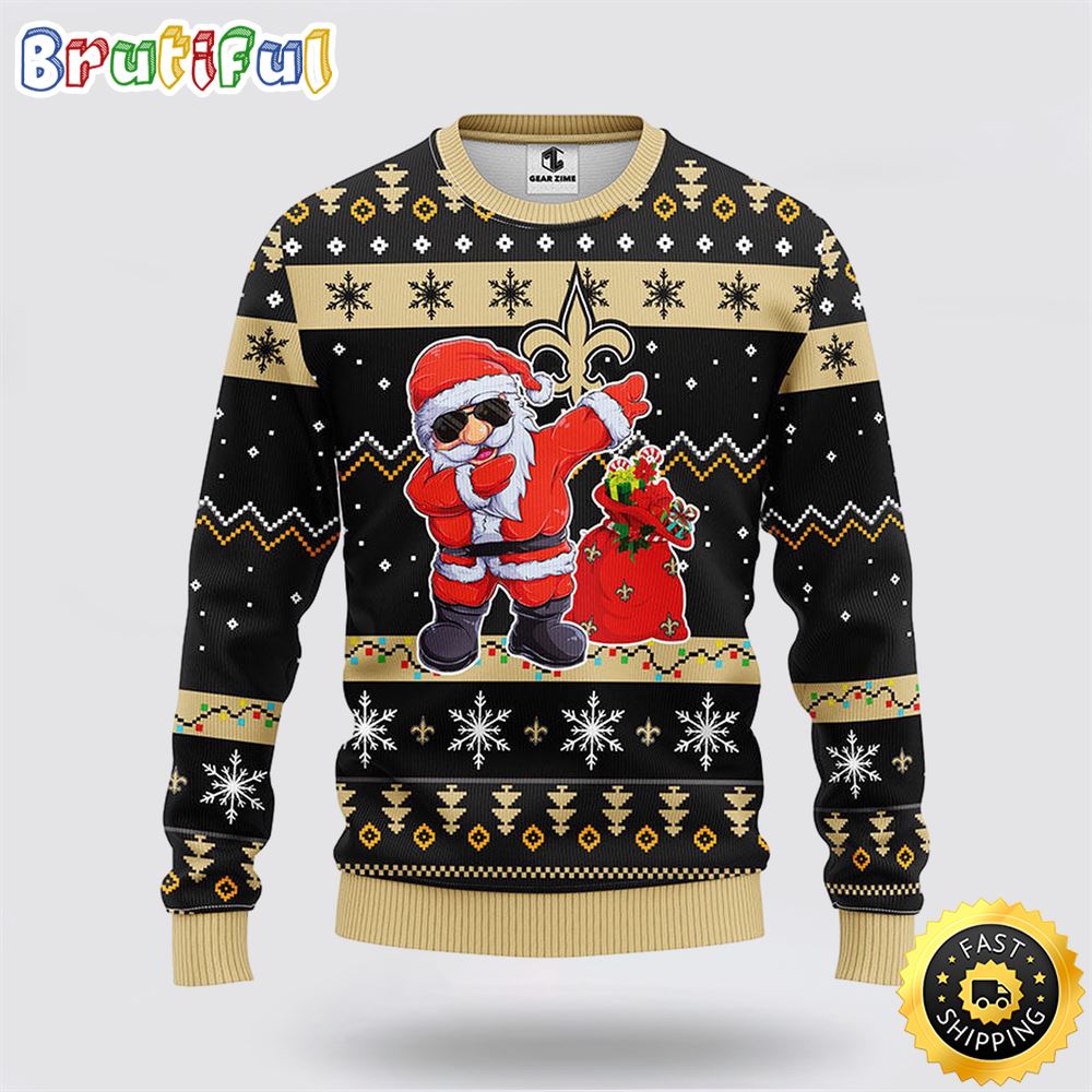 Sportswearmerch New Orleans Saints NFL Santa Claus Ugly Christmas Sweater For Fan