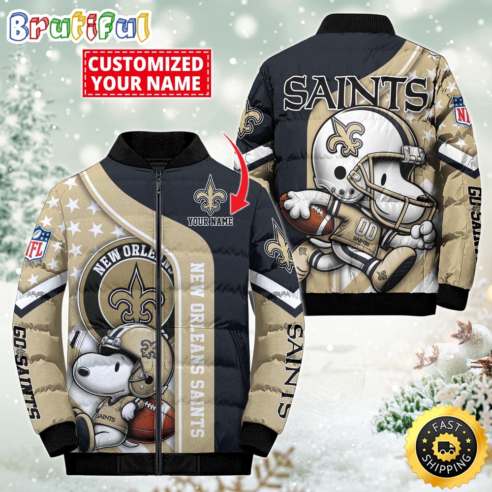 Sportswearmerch New Orleans Saints NFL Snooby Puffer Jacket For Fan