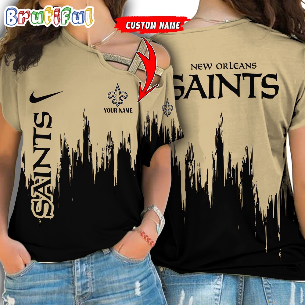 Sportswearmerch New Orleans Saints NFL Strapless Sleeve Short For Fan