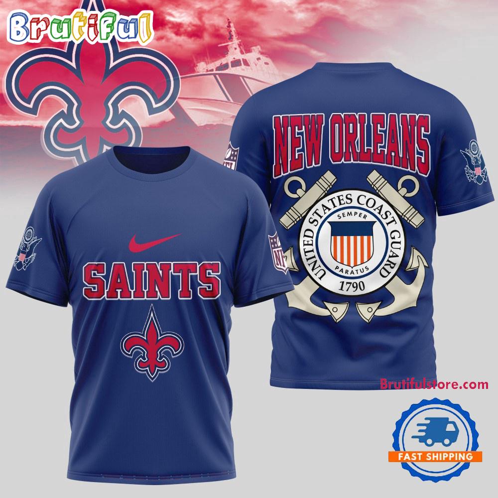 Sportswearmerch New Orleans Saints NFL United States Coast Guard T-Shirt For Fan