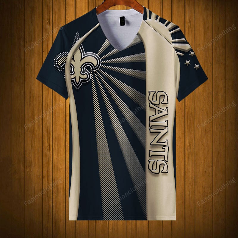 Sportswearmerch New Orleans Saints NFL V-neck Women T-shirt Personalized For Fan