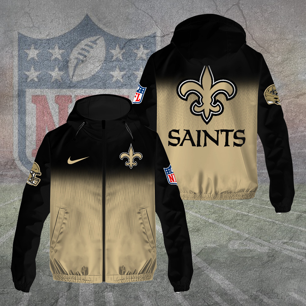 Sportswearmerch New Orleans Saints NFL Windbreaker Jacket For Fan