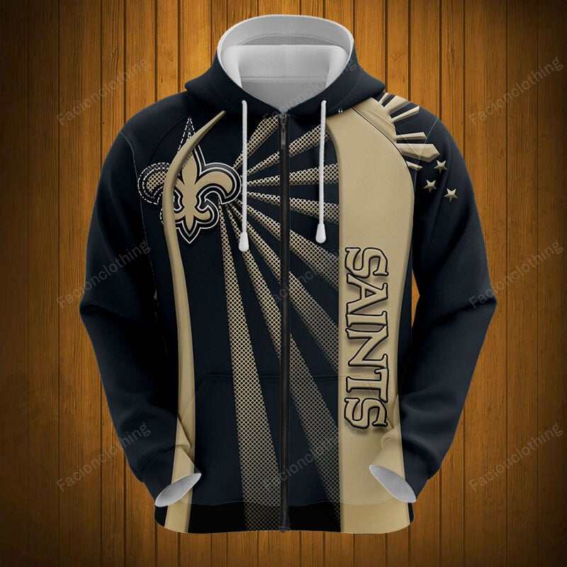 Sportswearmerch New Orleans Saints NFL Zip Hoodie Personalized For Fan