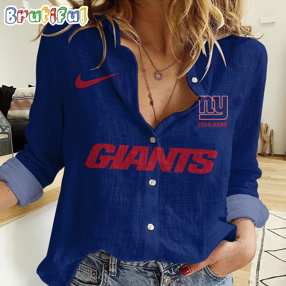Sportswearmerch New York Giants NFL Custom Women's Casual Shirt For Fan