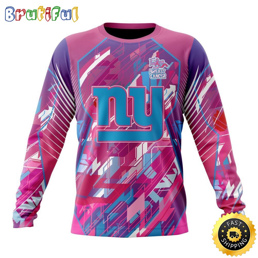 Sportswearmerch New York Giants NFL For Breast Cancer Survivors Personalized Sweater For Fan