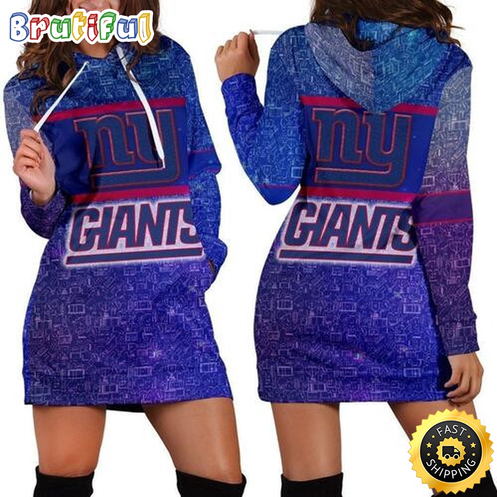 Sportswearmerch New York Giants NFL Hoodie Dress For Fan
